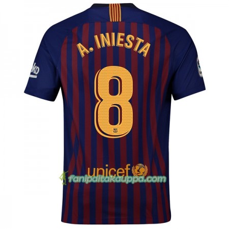 Jalkapallo Peliasut FC Barcelona A_Iniesta 8 Koti Pelipaita 2018/19 Lyhythihainen